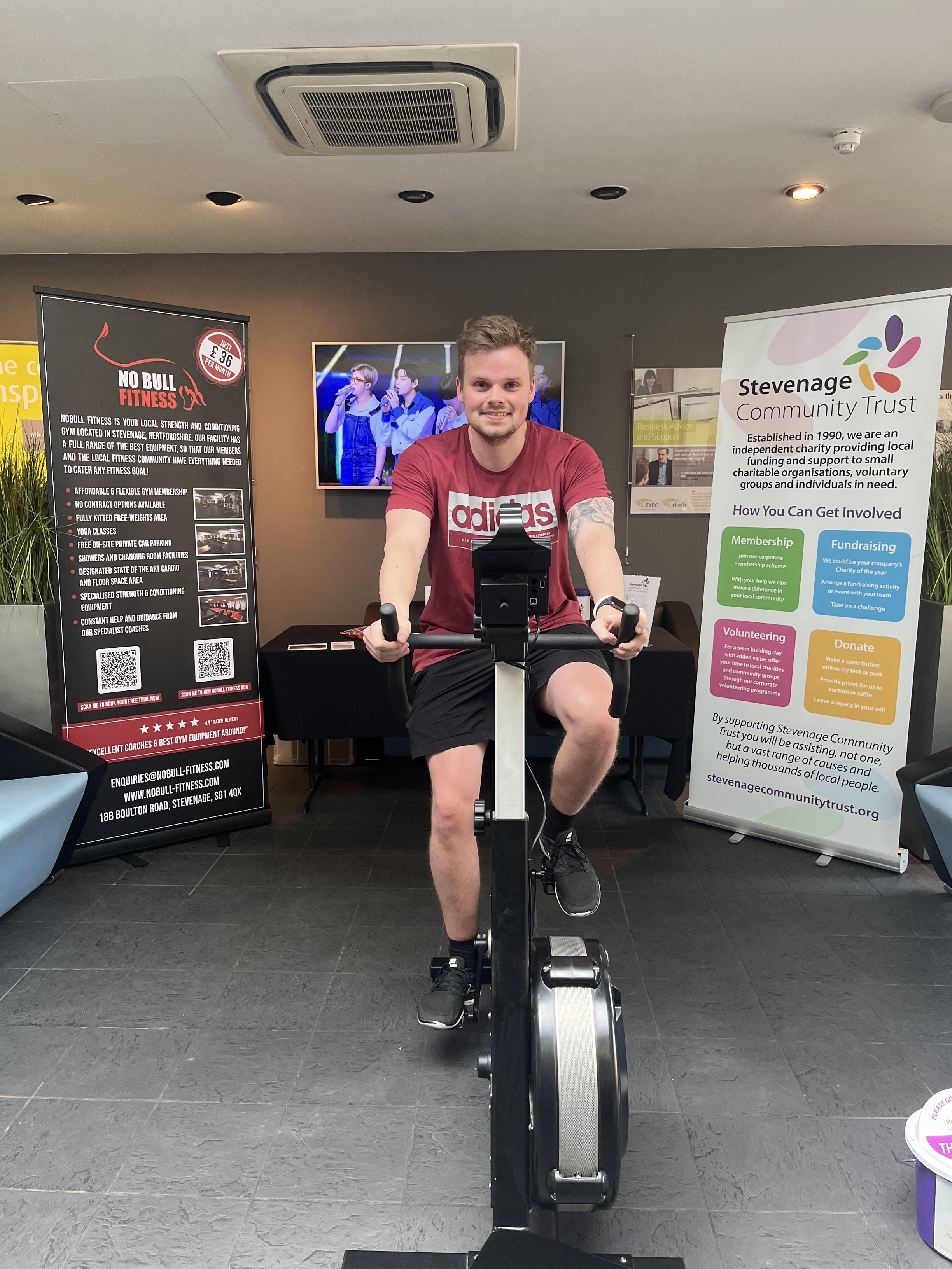 Richard from Link CCTV takes to the bike btc charity bike event