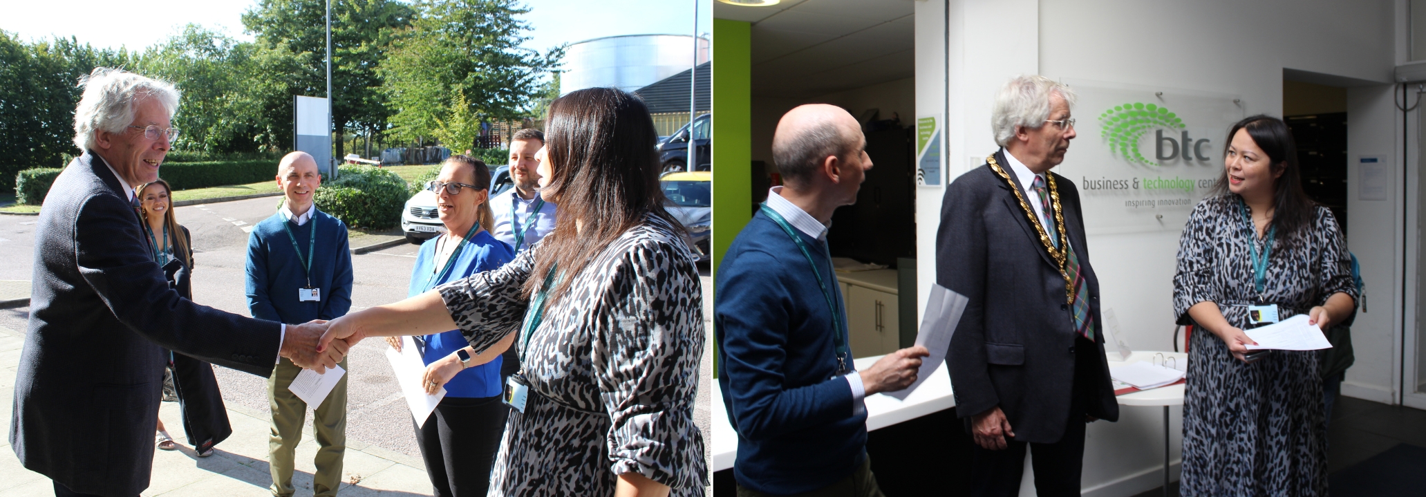 The Wenta team meets Mayor Jim Brown during his visit to the Business and Technology Centre